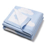 Cotton Knitted Blanket - Blue Cloud
