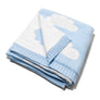 Cotton Knitted Blanket - Blue Cloud