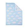 Cotton Knitted Blanket - Blue Cloud