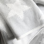 Cotton Knitted Blanket - Grey Stars