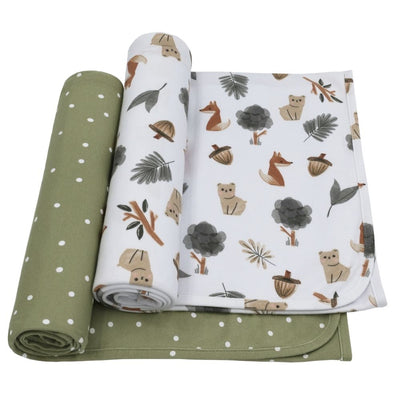 2PK Jersey Swaddle - Forest Retreat