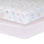 Cotton Jersey Fitted Sheet - Pink Gingham