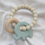 Silicone Elephant Teether Sage