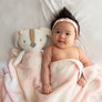 Pink Baby Blanket | Chenille Baby Blanket - Pink Hearts | Living Textiles Co.
