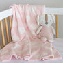 Chenille Baby Blanket - Pink Hearts