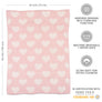 Chenille Baby Blanket - Pink Hearts