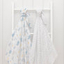2pk Muslin Swaddle Blankets - Whale of a Time