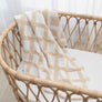 Chenille Baby Blanket - Cream Check