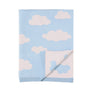 Cotton Knitted Blanket - Blue Cloud