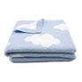 Cotton Knitted Blanket - Blue Cloud