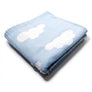 Cotton Knitted Blanket - Blue Cloud