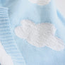 Cotton Knitted Blanket - Blue Cloud