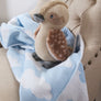 Cotton Knitted Blanket - Blue Cloud