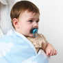 Cotton Knitted Blanket - Blue Cloud