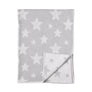 Cotton Knitted Blanket - Grey Stars