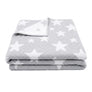 Cotton Knitted Blanket - Grey Stars
