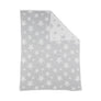 Cotton Knitted Blanket - Grey Stars