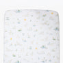 Clean studio overhead shot of the Goosey Goosey Cotton Jersey Fitted Sheet on a mattress against a plain white background.