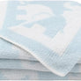 Chenille Baby Blanket - Blue Elephant