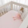 Cotton Jersey Fitted Sheet - Pink Gingham