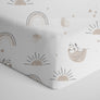 Cotton Jersey Fitted Sheet - Rainbow Sloth