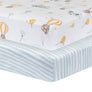 Cotton Jersey Fitted Sheet - Blue Stripes