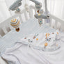 Cotton Jersey Fitted Sheet - Blue Stripes