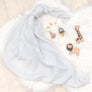 Cotton Muslin Swaddle - Grey Stripe