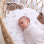 2PK Jersey Swaddle - Rainbow Sloth