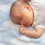 Chenille Baby Blanket - Blue Clouds