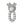 Studio shot of the "Finn Giraffe" cotton knitted baby ring rattle, featuring a soft grey knit giraffe head with small embroidered eyes, a white snout with stitched nostrils, ossicones horn details, and an attached circular ring grip handle patterned with grey and white horizontal stripes.