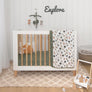 Cotton Jersey Fitted Sheet - Olive Spots