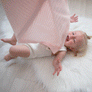 Organic Cellular Blanket - Rose Quartz