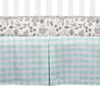 Crib Bed Skirt - Kayden Sea Glass Green Scallops